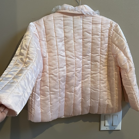 Nanette Undies Co Blush Pink Quilted Bed Jacket USA Medium - Picture 8 of 9